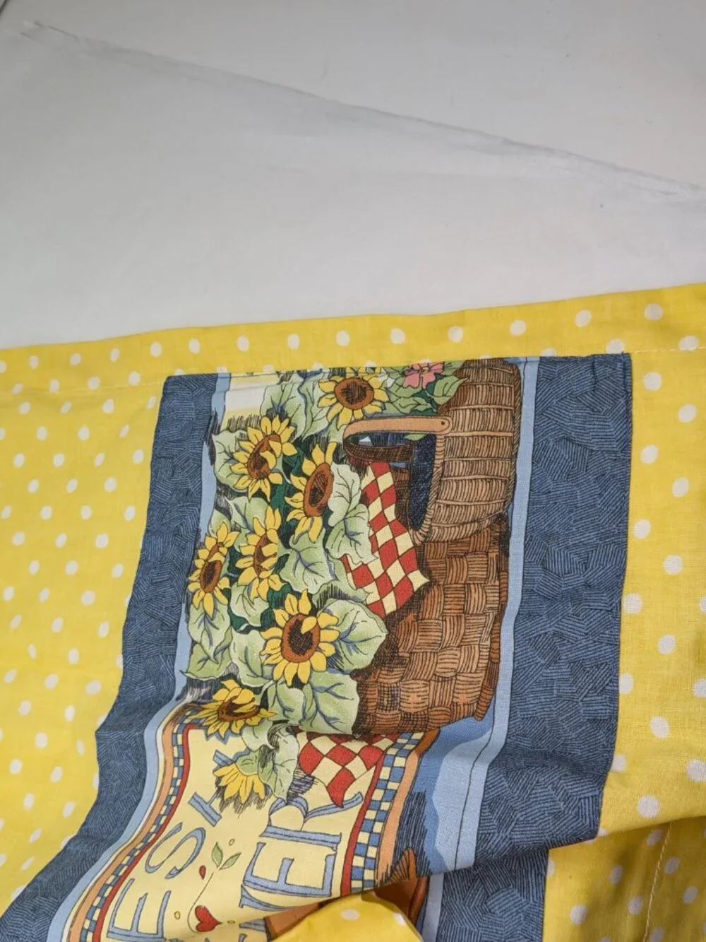 Susan Winget Country Garden Sunflower Window Valance Tier Curtains Pair